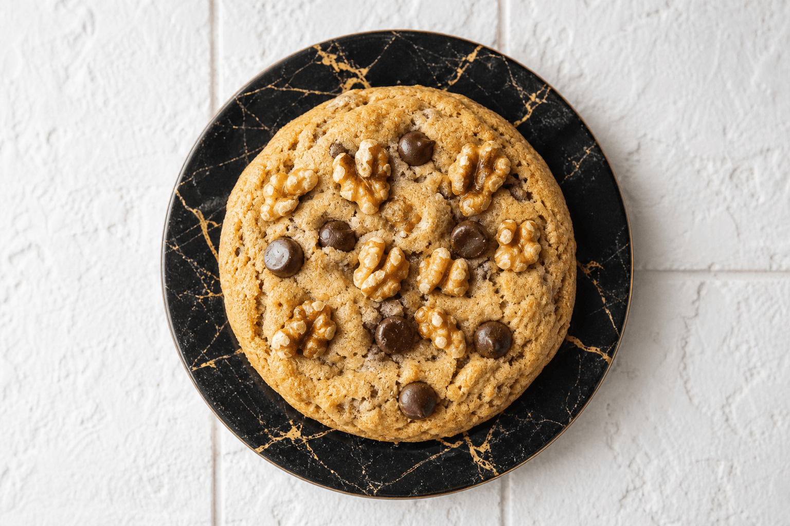 Jumbo Walnut Cookie — toasted walnuts and a scatter of chocolate chips